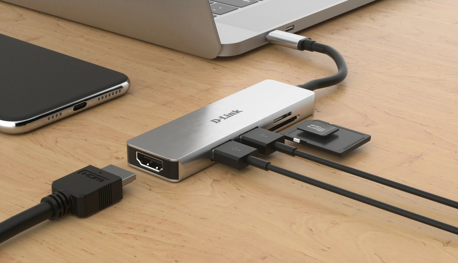 Adapter D-Link DUB-M530, USB 3.2 Gen 1 Type-C, 4K Ultra HD, Alumini