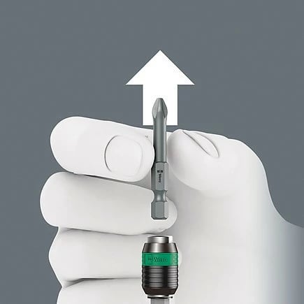 Ratcheter dore Wera 1/4" me Rapidaptor, e zezë/gjelbër