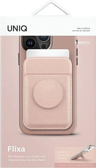 Mbështjellës magnetik për kartela UNIQ Flix, për celular, Pink