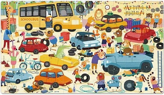 Puzzle Mideer 104 pjesë "My Garage" në valixhe