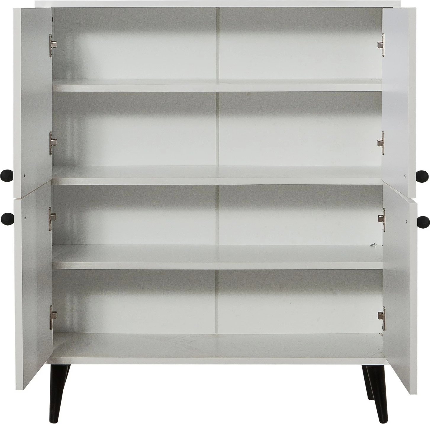 Dollap multifunksional Hanah Home, Multilüx Manyas, bardhë e zi, 95x111x36cm