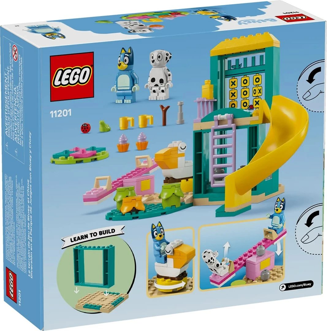 Set LEGO Bluey Playground Fun me Bluey dhe Chloe, 104 pjesë