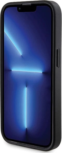 Mbështjellës Guess 4G Metal Logo me powerbank MagSafe 5000mAh për iPhone 13 Pro, Zi, Set
