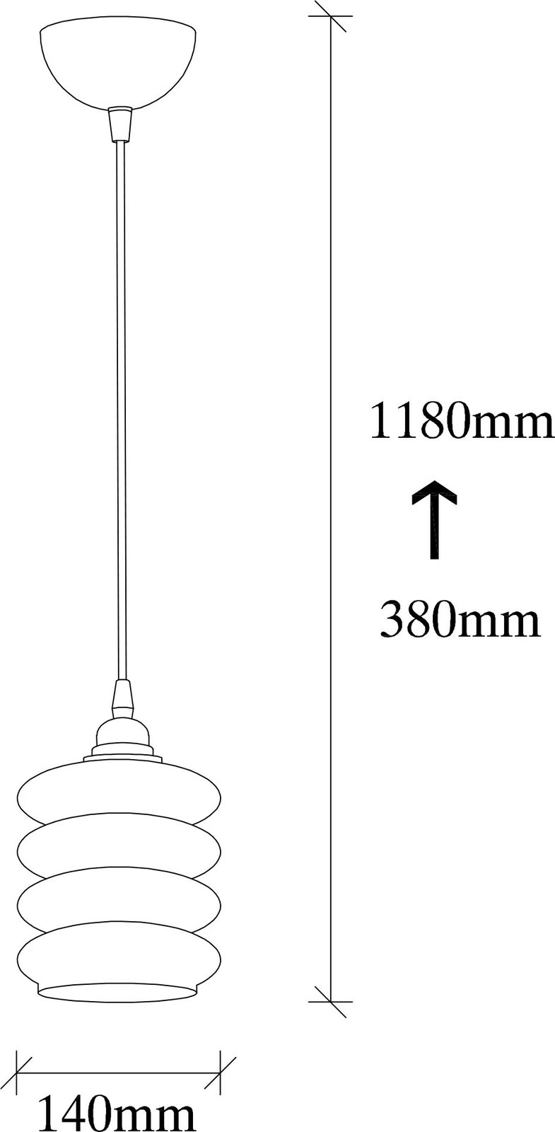 Llambë tavani Opviq, ngjyrë fume, 060