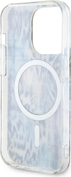 Mbështjellës Guess Leopard MagSafe për iPhone 14 Pro 6.1", Blu Mbështjellës Guess Leopard MagSafe për iPhone 14 Pro 6.1", Blu