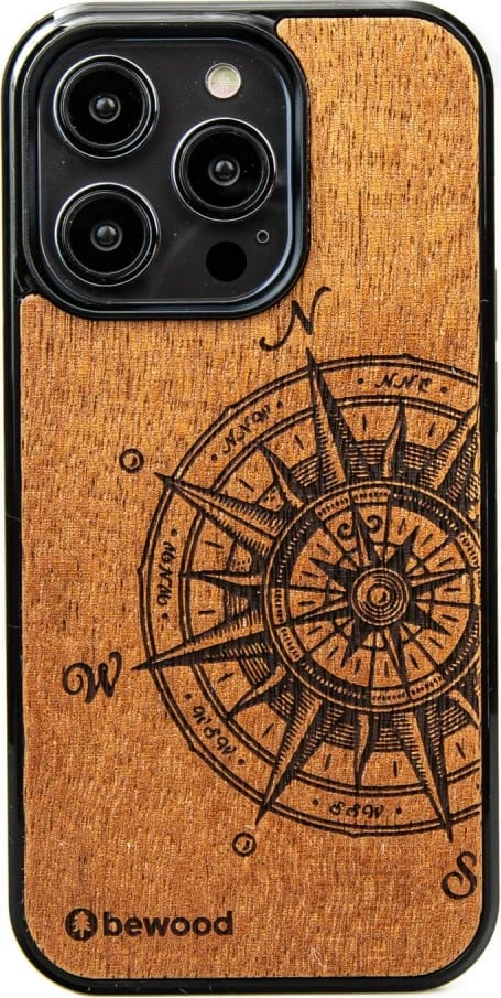 Mbështjellës Bewood Traveler Merbau për iPhone 15 Pro, dru, kafe