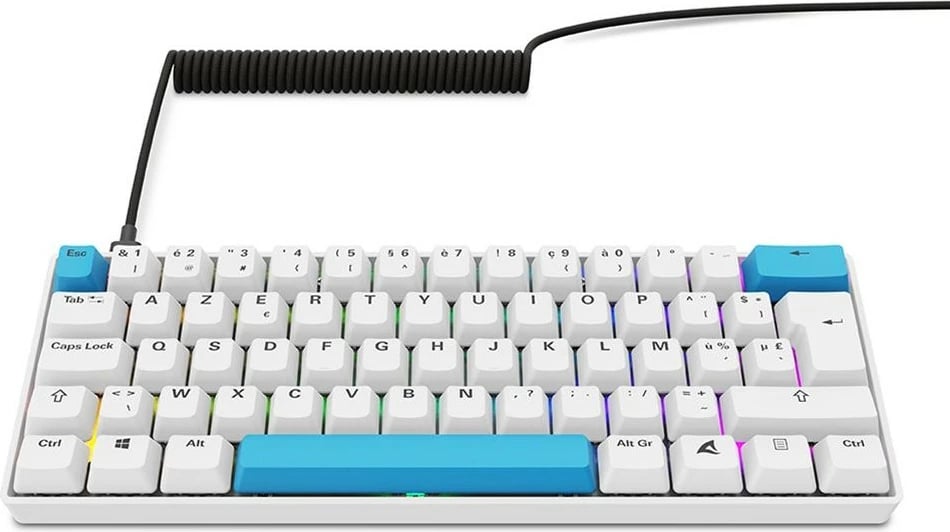 Tastierë gaming Sharkoon Skiller SGK50S4 Gen2, PBT, DE, RGB, e bardhë/blu Tastierë gaming Sharkoon Skiller SGK50S4 Gen2, PBT, DE, RGB, e bardhë/blu