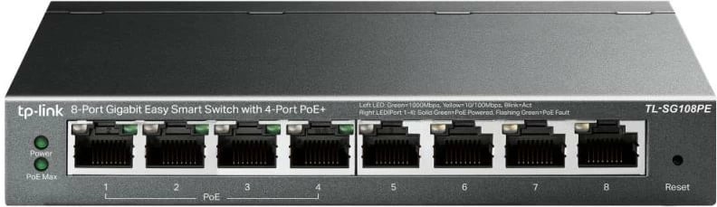 Switch, TP-Link TL-SG108PE 8 porta 1 Gbps
