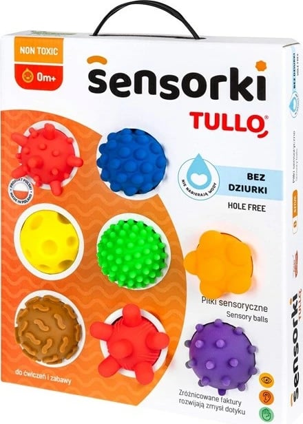 Set topa sensorik Tullo, 8 copë, shumëngjyrësh