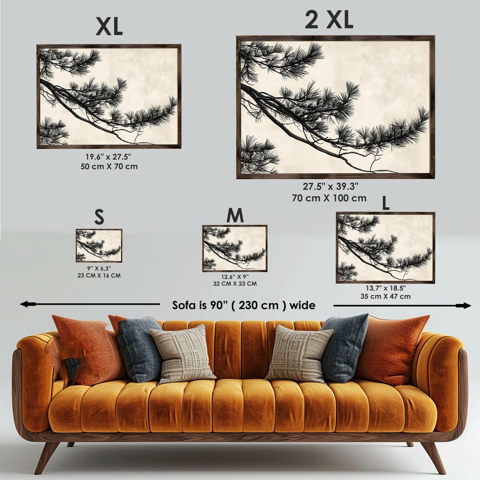 Pikturë dekorative me kornizë MDF, Wallity, GE253-L