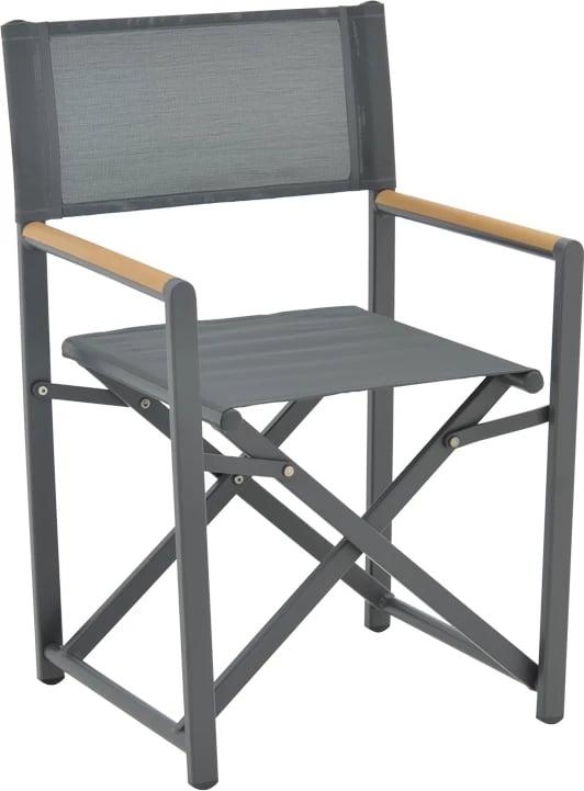 Karrige regjisori Mabu, ngjyrë e errët gri, alumin, 56x48x86cm