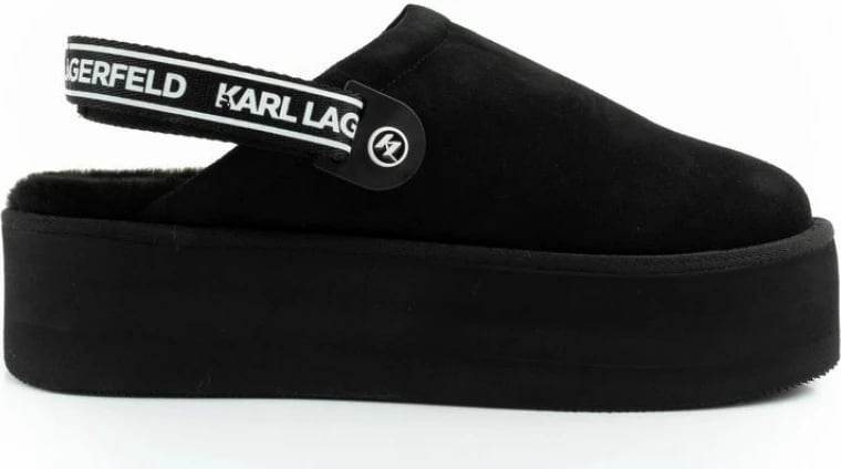 Çizme platforme për femra Karl Lagerfeld, të zeza
