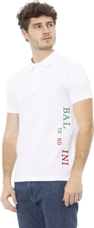 Maicë polo për meshkuj Baldinini Trend, e bardhë