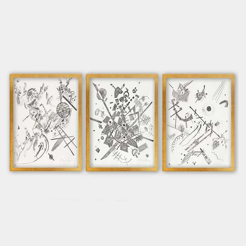 Pikturë dekorative me kornizë (3 copë), Wallity, 3AC_UN2968500_3545
