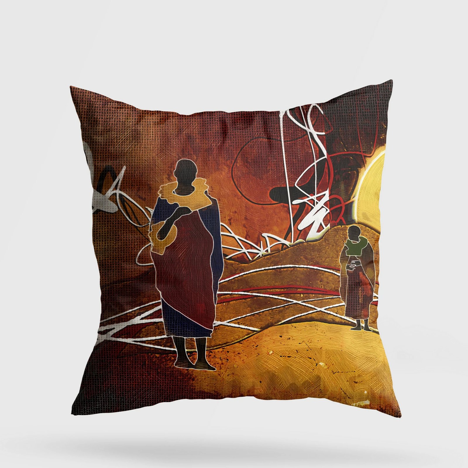 Jastëk dekorativ, shumëngjyrësh, Evila Originals, A11952, 43x43cm