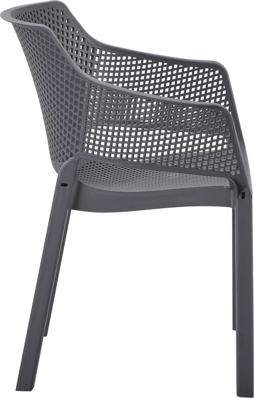 Karrige me mbështetëse për ngrënie, polipropilen, ngjyrë gri, PEGGY FH6368.10, 60x55x79cm