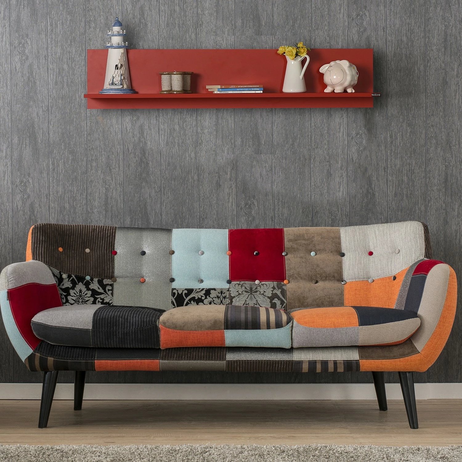 Raf muri i kuq Hanah Home, Raf-11-Kk-1