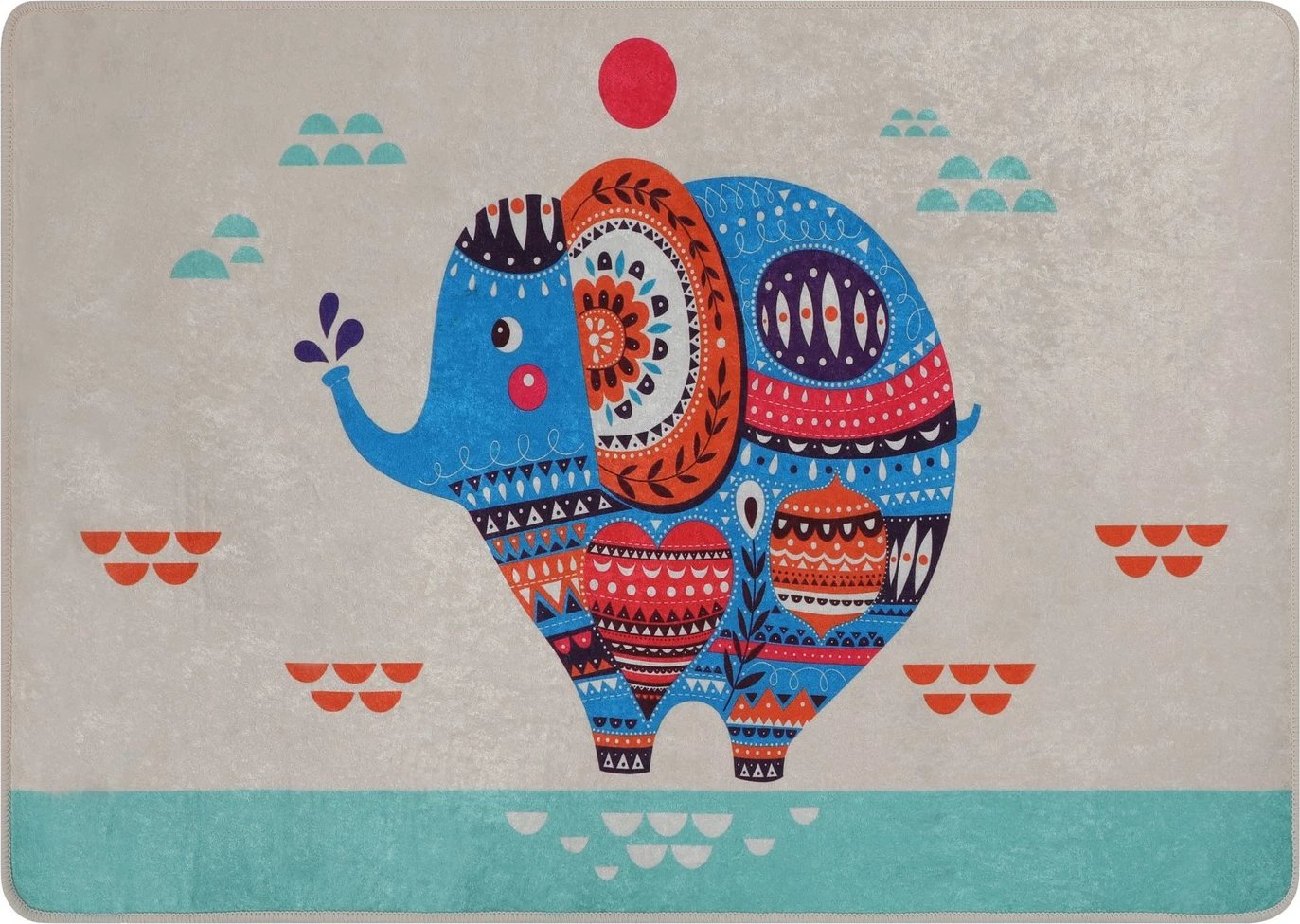 Tapet banjoje Mijölnir, dizajn etnik, shumëngjyrësh, 80x120cm