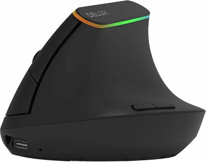 Maus vertikal Delux M618DB, wireless, RGB, 4000 DPI, i zi