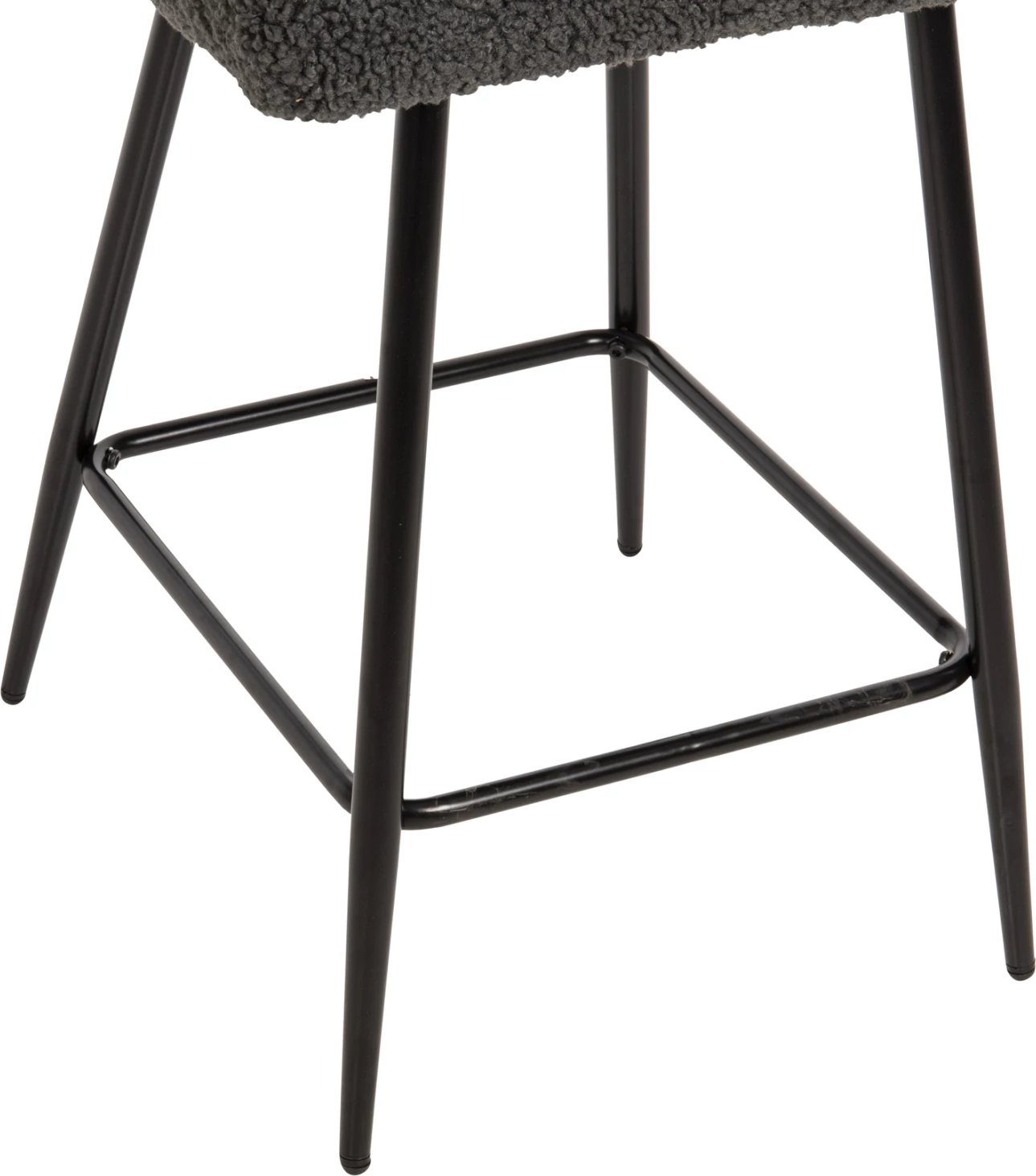 Karrige për bar mesatare STRIKE FH8592.01, ngjyrë gri, këmbë metalike të zeza, 50x50x94,5H cm., set prej 2 copë