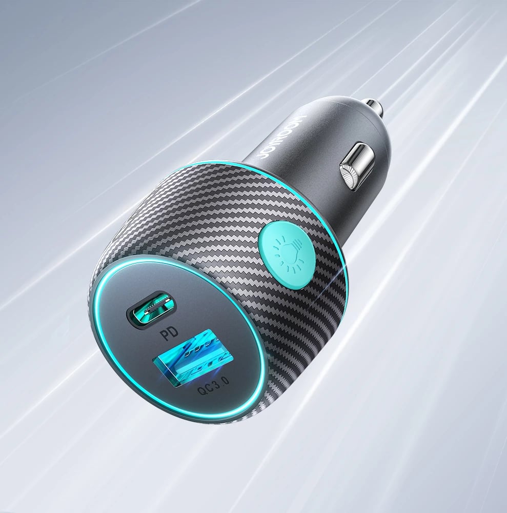 Karikues veture Joyroom JR-CCN01, 60W, 2 porta USB-C/USB-A, i zi