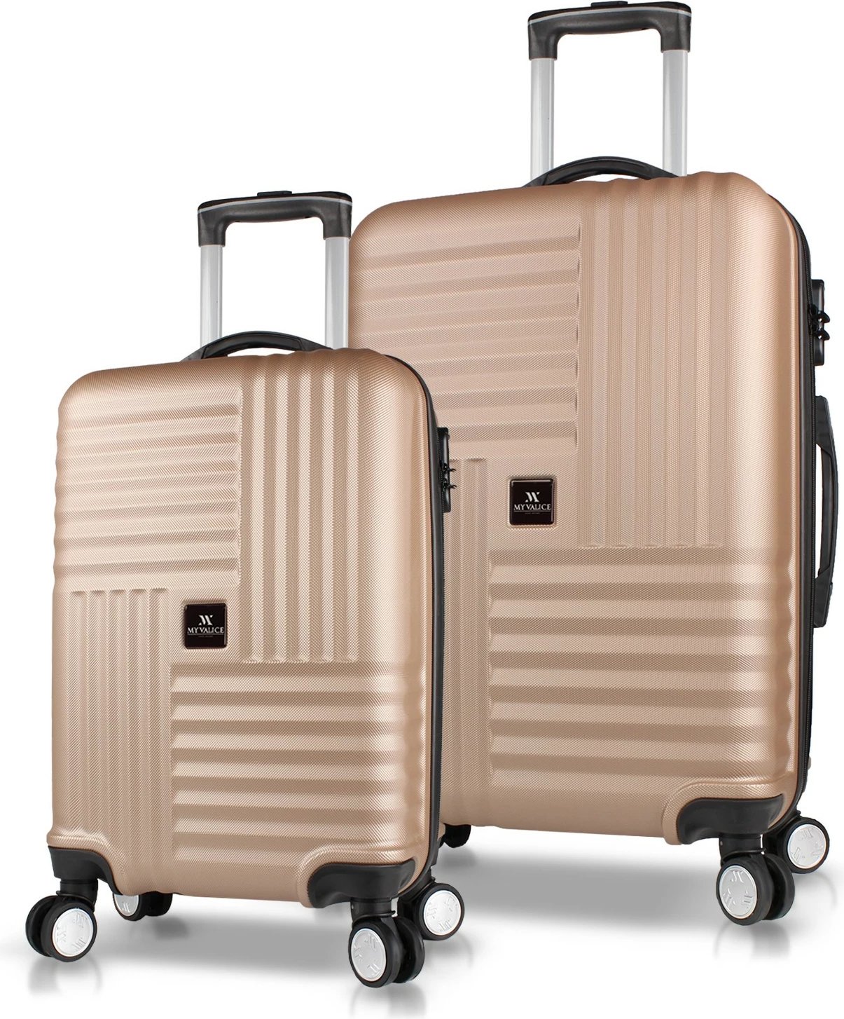 Set valixhesh (2 copë), ngjyrë ari, Zoozie Bags, 8203