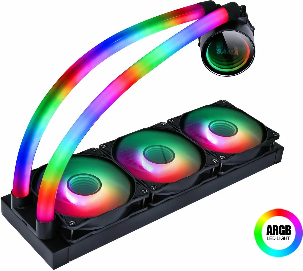 Ventilator Ftohës Me Ujë Për Kompjuter SAMA PS360mm black (Zezë)