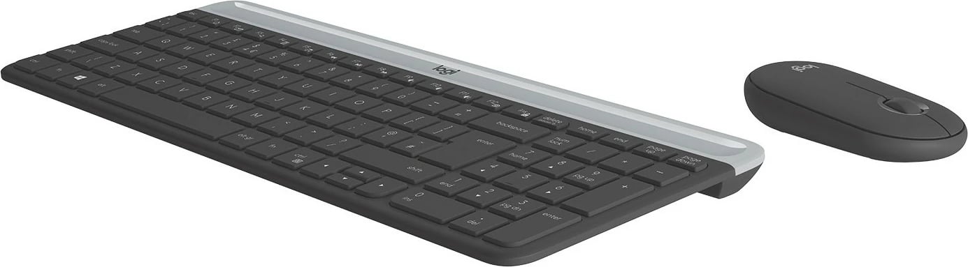 Set tastierë dhe maus wireless Logitech Slim, i zi Set tastierë dhe maus wireless Logitech Slim, i zi