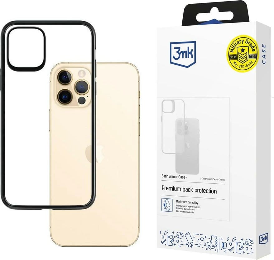 Mbështjellës 3mk Protection Satin Armor Case për iPhone 12 Pro Max, Transparent