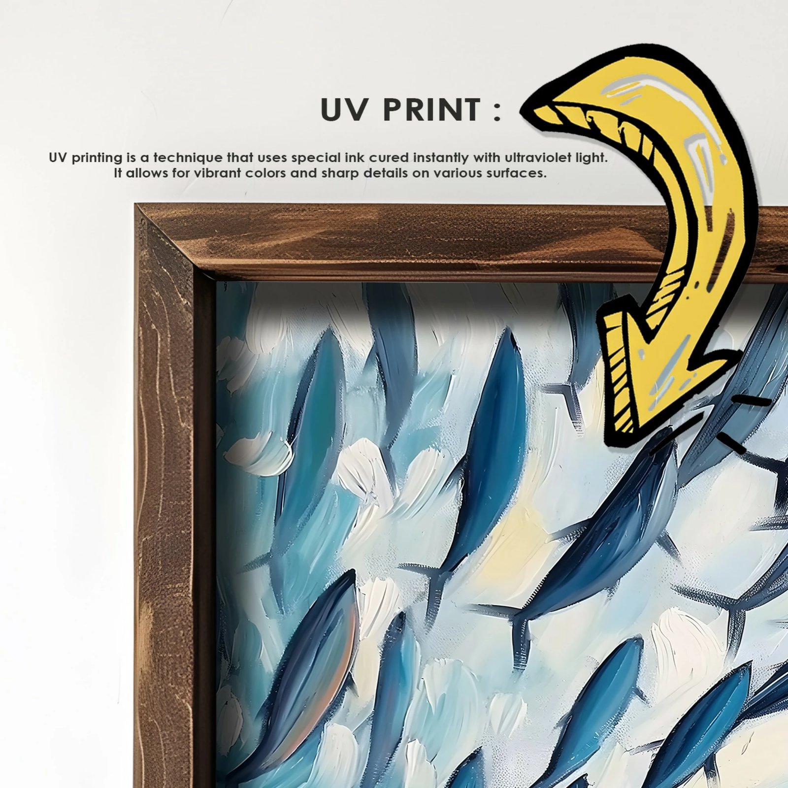 Pikturë dekorative me kornizë MDF, shumëngjyrëshe, GE250-L