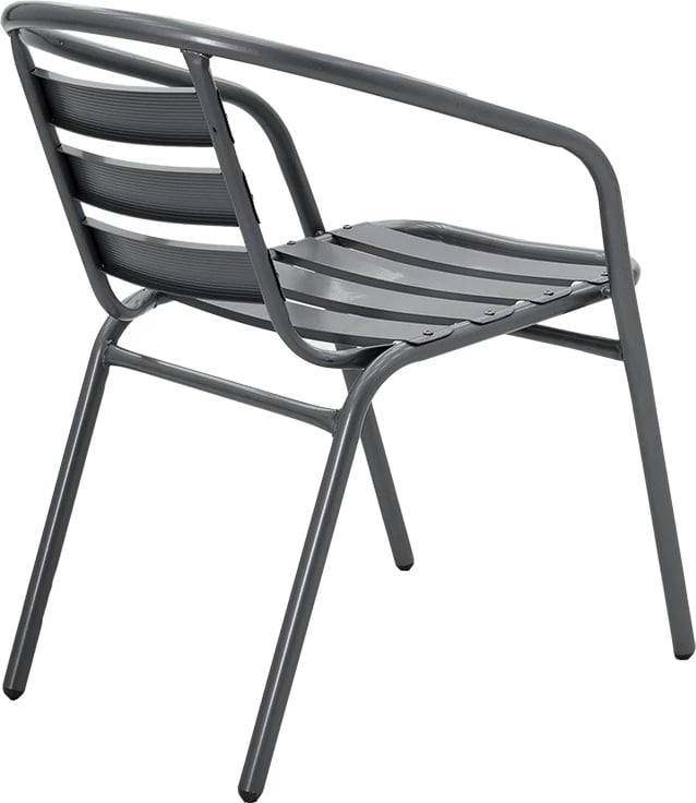 Karrige Tade metalike, ngjyrë gri e errët, 54x62x74cm