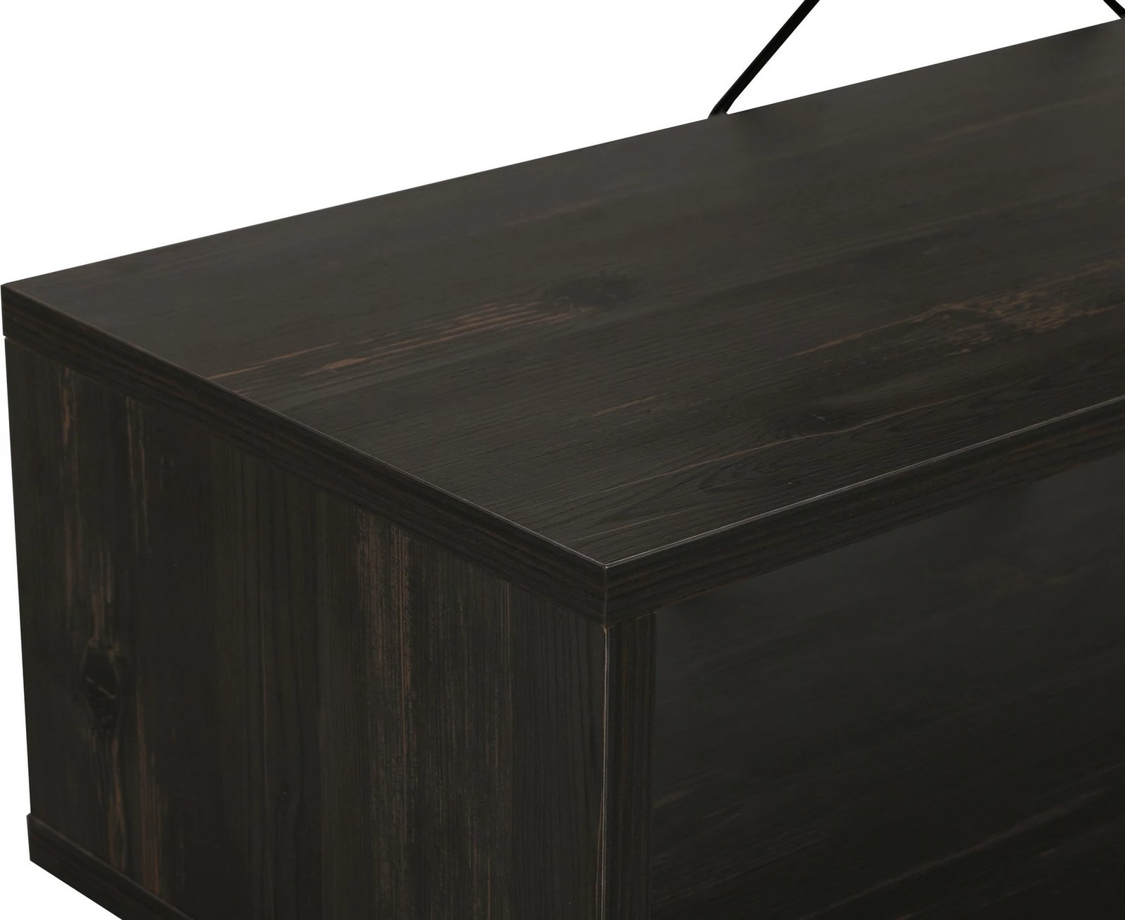 Komodë TV Hanah Home, dizajn Zigzag, ngjyrë kafe e errët