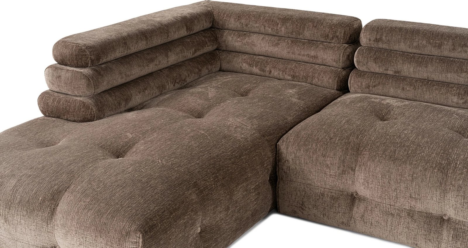 Kënd-sofë Boston, kënd majtas, gri, Atelier del Sofa (Chl-2R)