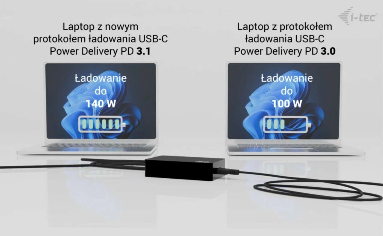 Karikues universal i-tec CHARGER-C140W, 140 W, USB-C, i zi