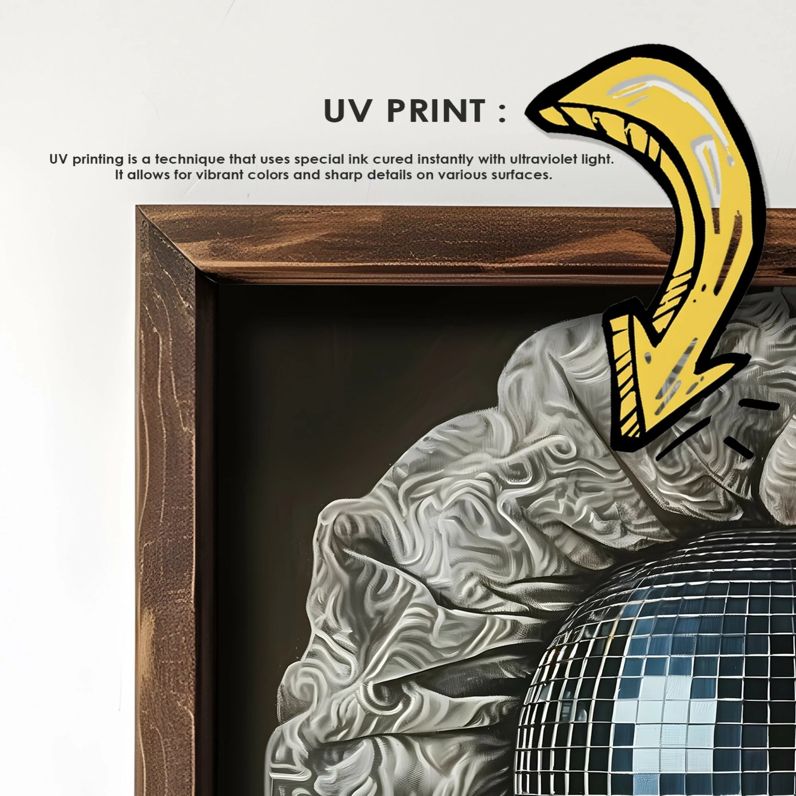 Pikturë dekorative me kornizë MDF, shumëngjyrëshe, GE130-L