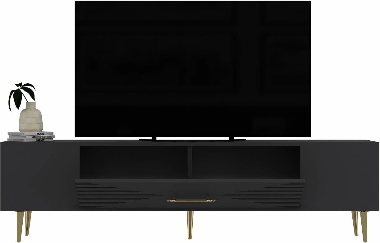 Komodë TV, Skye Decor, anthracite dhe ari, Dekol1