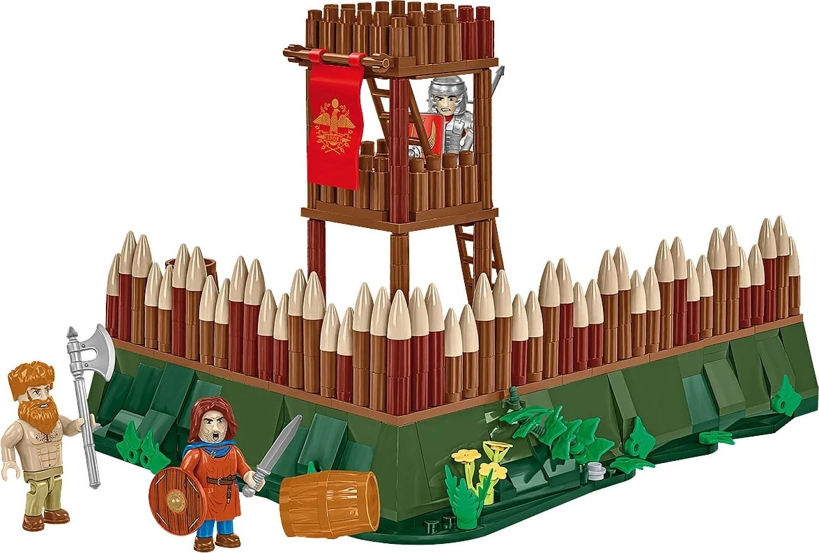 Set blloqe ndërtimi, Cobi, COBI-20076 Roman Camp Watchtower, 628 pjesë, 3 figurina, 8+