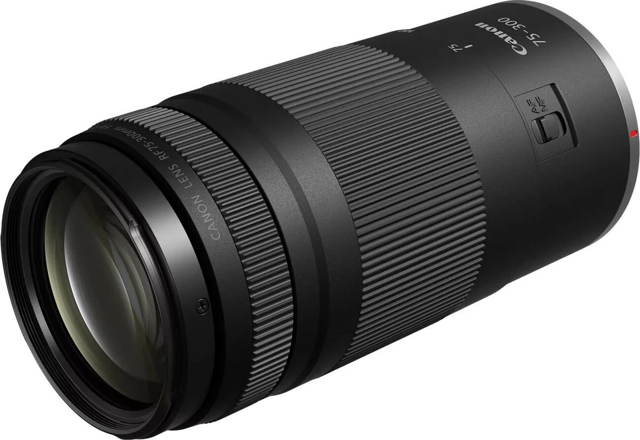 Kamerë pa pasqyrë Canon EOS R100 me dy lente RF-S 18-45mm dhe RF 75-300mm, e zezë