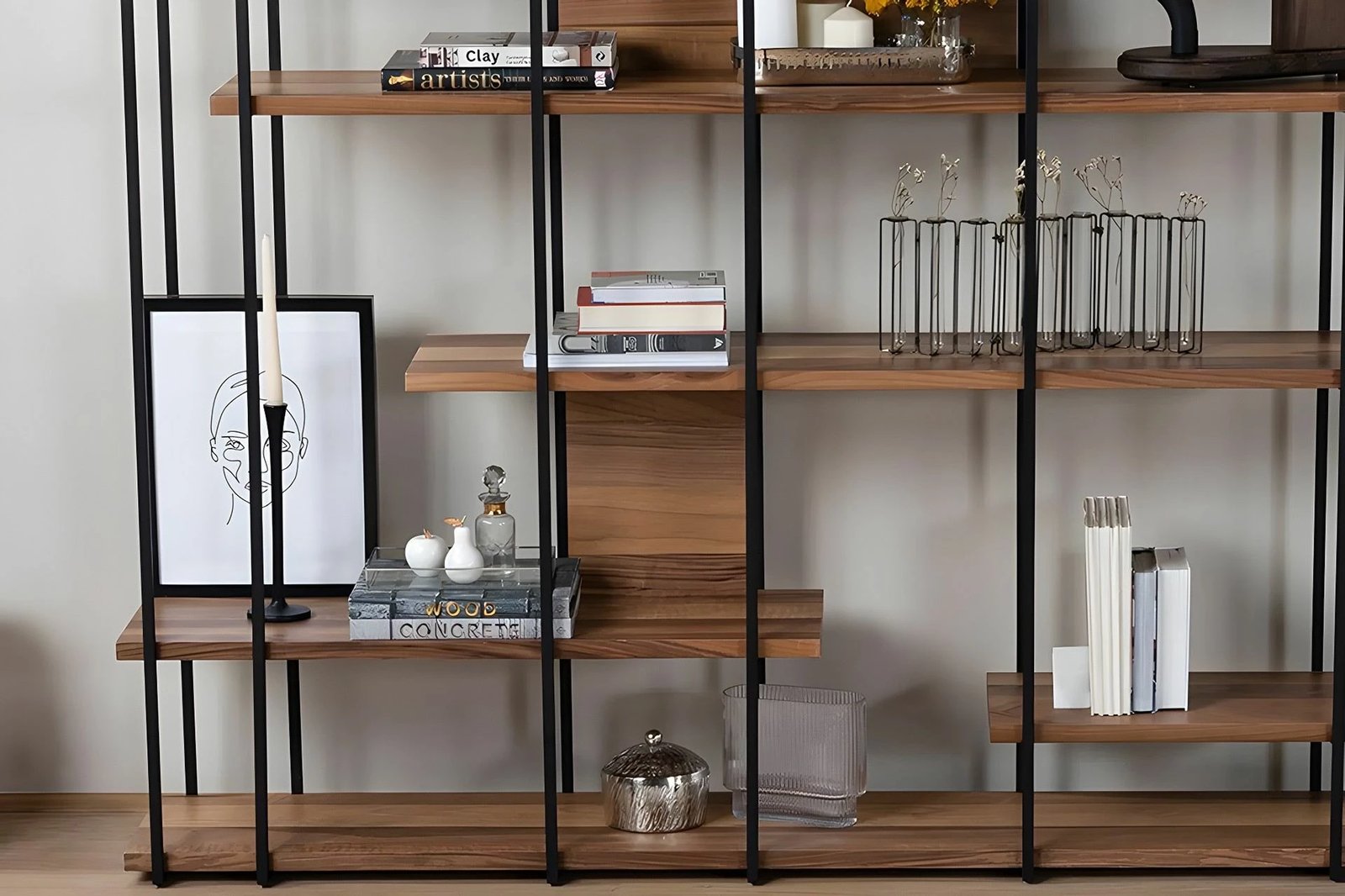Raft librash Hanah Home, ngjyrë arre, Cooper