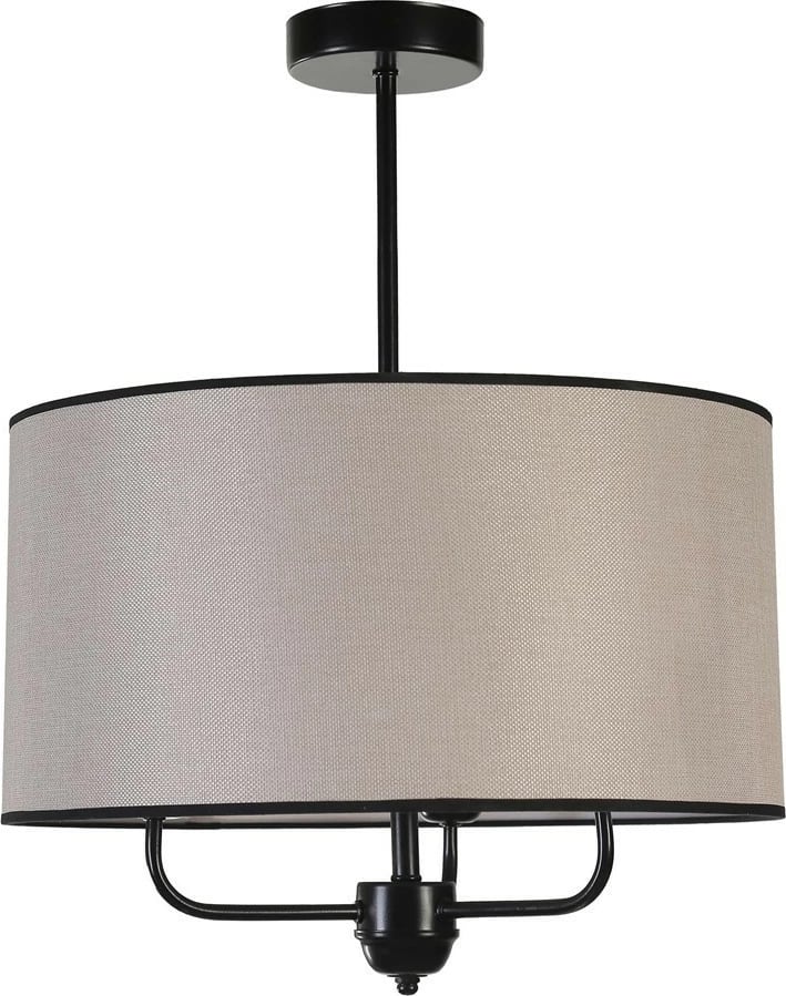 Llambë tavani Opviq, 8856-2, trup metalik, kapak bambuje, bezhë/zi