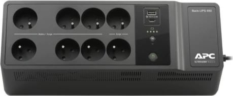UPS APC BE850G2-FR, 850VA, 8 dalje, USB Type C dhe A, E zezë