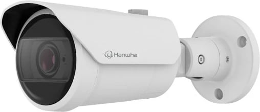 Kamerë sigurie Hanwha QNO-C9083R, 8MP, PoE, IR, IP66, IK10, e bardhë