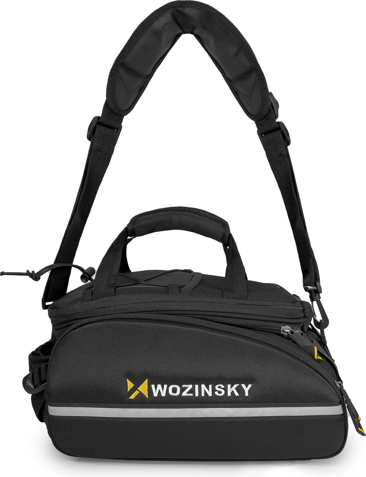 Çantë biçiklete Wozinsky WBB19BK, 35L, me mbulesë shiu, e zezë Çantë biçiklete Wozinsky WBB19BK, 35L, me mbulesë shiu, e zezë