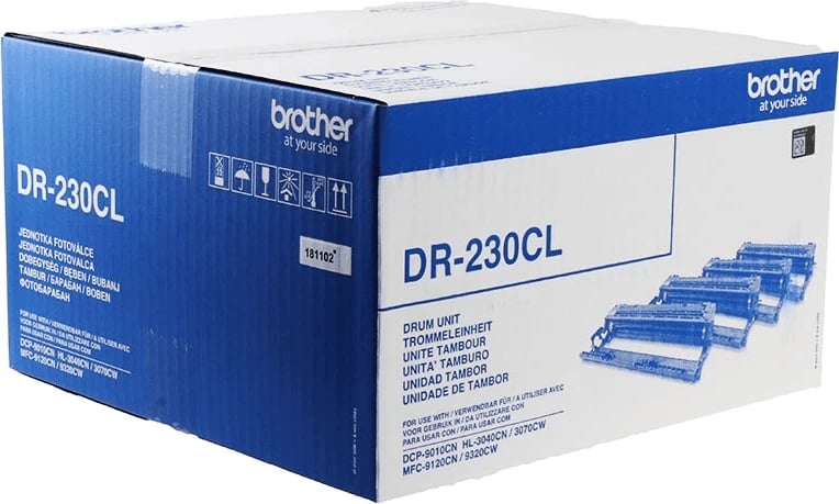 Njësi drum, Brother DR-230CL, rendiment 15000 faqe, standard, set 4-ngjyrësh, Black/Cyan/Magenta/Yellow