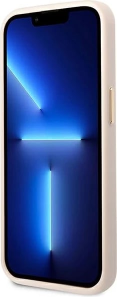Mbështjellës Guess 4G Vintage Gold Logo për iPhone 14, Rozë