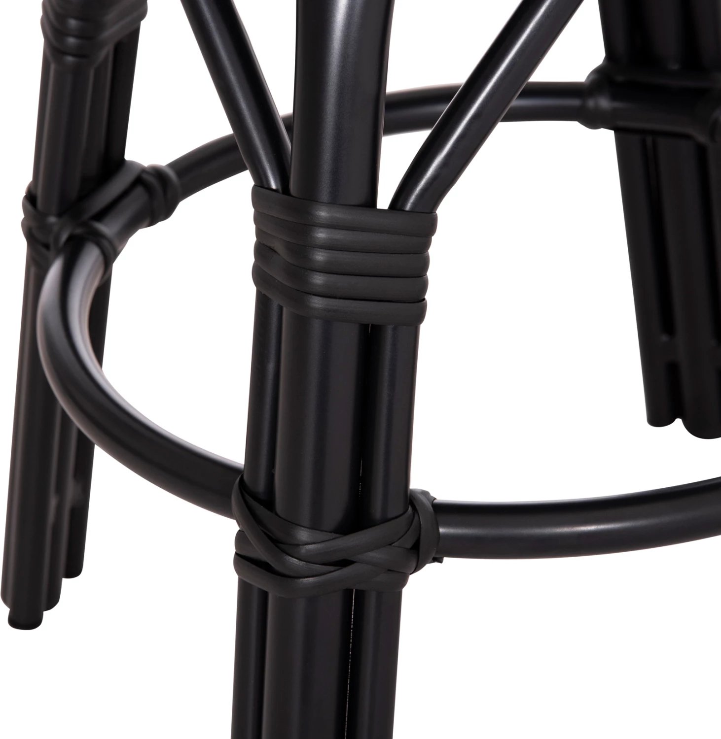 Karrige e rrumbullakët alumini, pamje bambuje, FH6285.02, ngjyrë e zezë, Φ36x46H cm