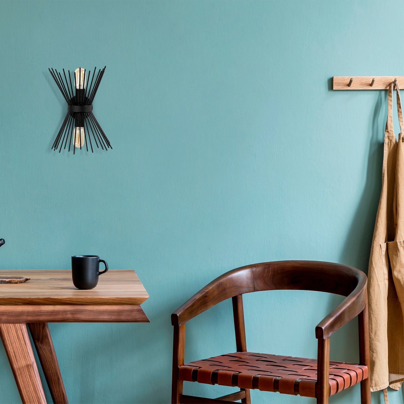 Llambë muri Opviq, Kirpi - 3091, e zezë, dizajn modern industrial Llambë muri Opviq, Kirpi - 3091, e zezë, dizajn modern industrial