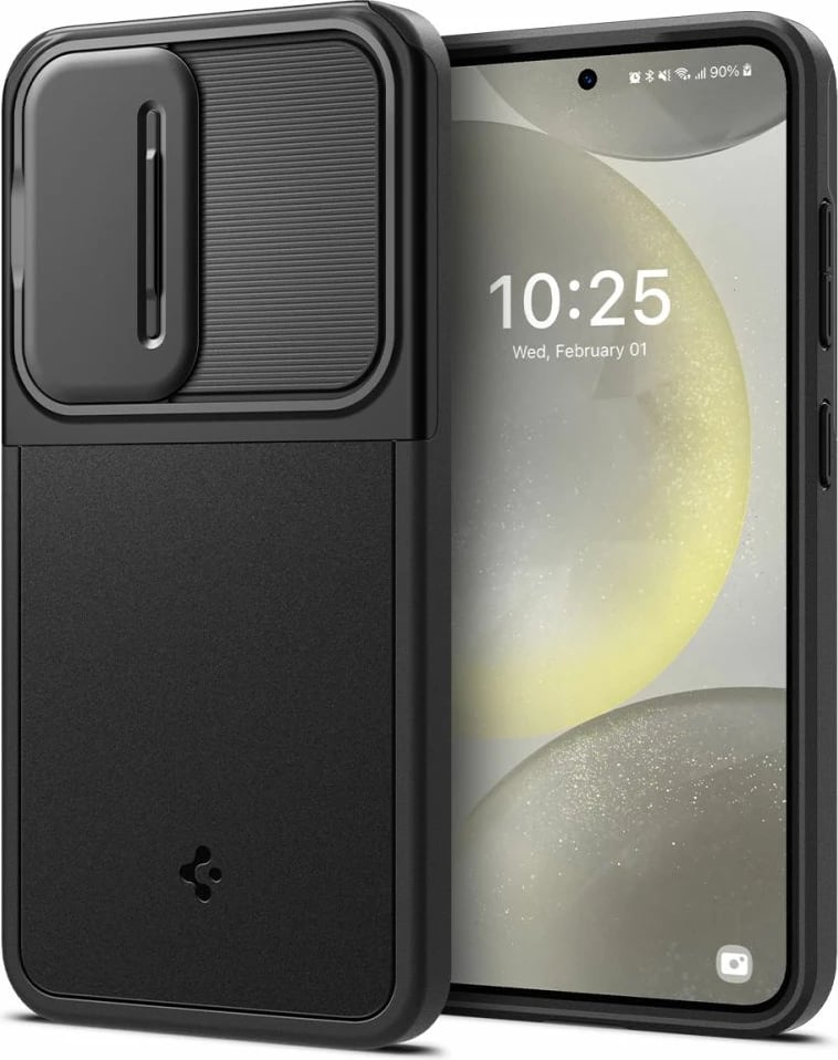 Mbështjellës Spigen Optik Armor për Samsung Galaxy S24, i zi