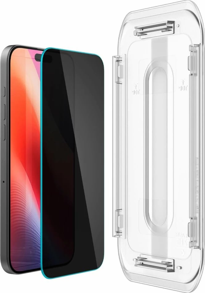Xham mbrojtës Spigen Glas.tR EZ Fit Privacy për iPhone 16 Pro, 2 copë