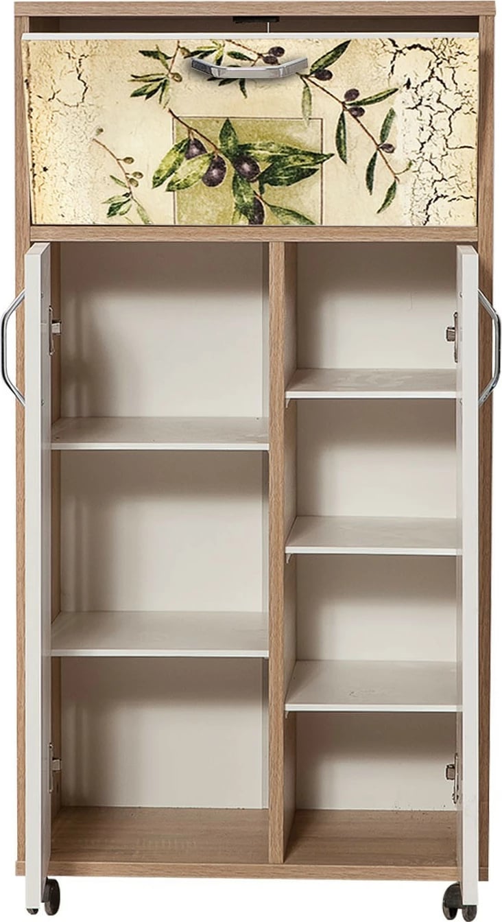 Dollap multifunksional Hanah Home, kiler, ngjyrë sonoma oak, 60x116x36 cm